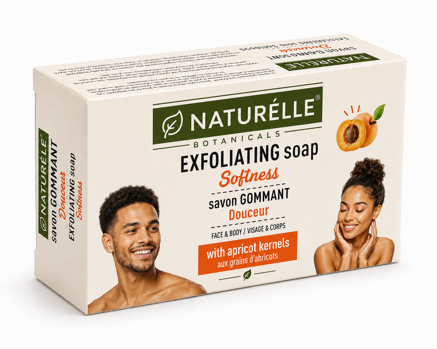 Naturélle Exfoliating Soap with apricot kernels carton